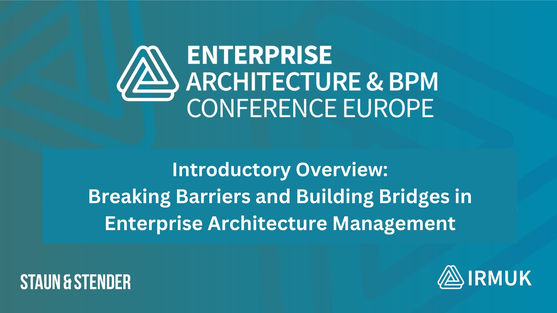 Introductory Overview: Breaking Barriers and Building Bridges in Enterprise Architecture Management